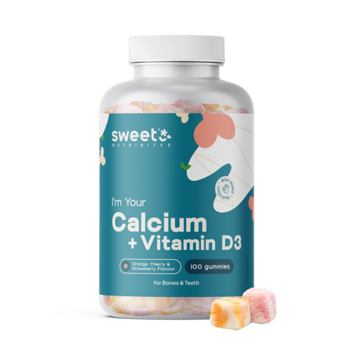 Kalcium + D3-vitamin – gumicukor az izmok, csontok és fogak számára, 100 gumicukor