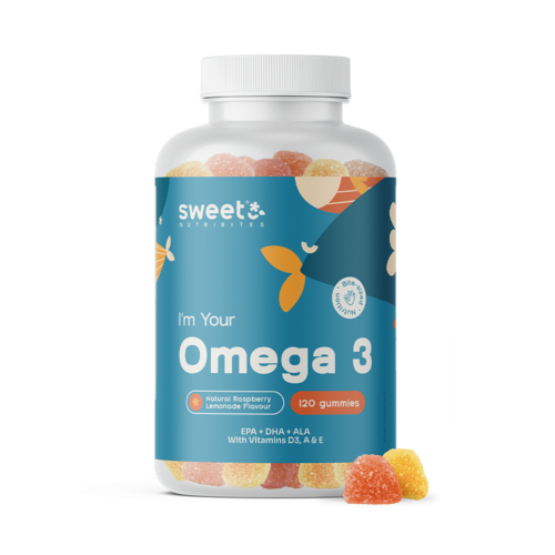 Omega-3 – D3-, E- és A-vitaminnal, 120 gumicukor